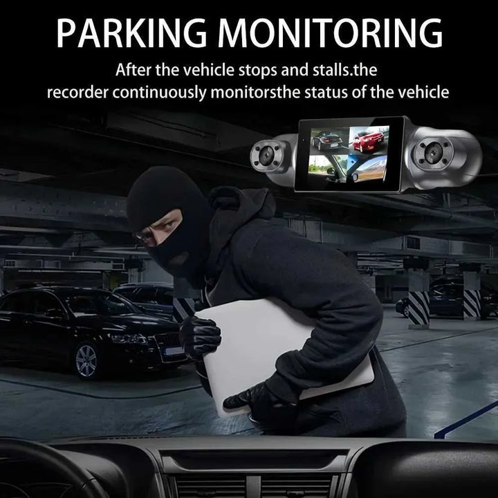 Lisslune | 360° Car Dashcam | DashGard Pro CX360 | Full HD Driving Recorder with Night Vision & Parking Monitor