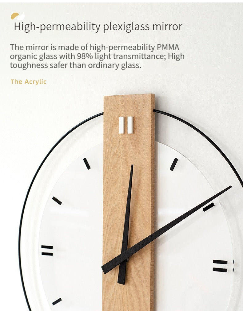 Lisslune | Solid Wood Nordic Wall Decoration Clock 40cm