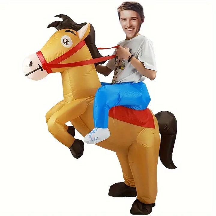 Lisslune | Inflatable Cowboy Horse Costume for Adults