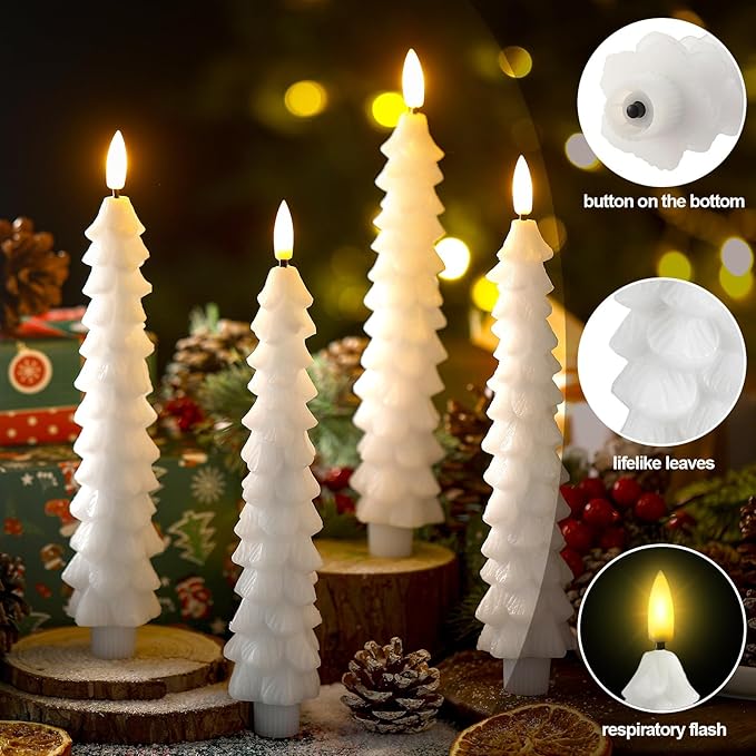 Lisslune | Flameless LED Candles with Remote Control – Realistic 3D Flickering Model LumaGlow