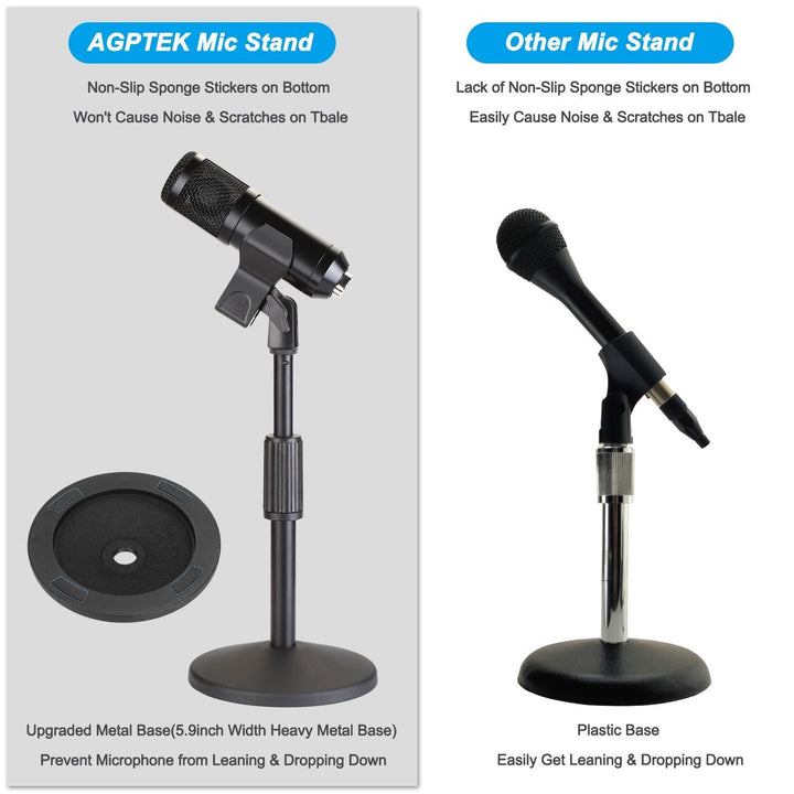 Skorter | AGPtEK Desk Microphone Stand with Microphone