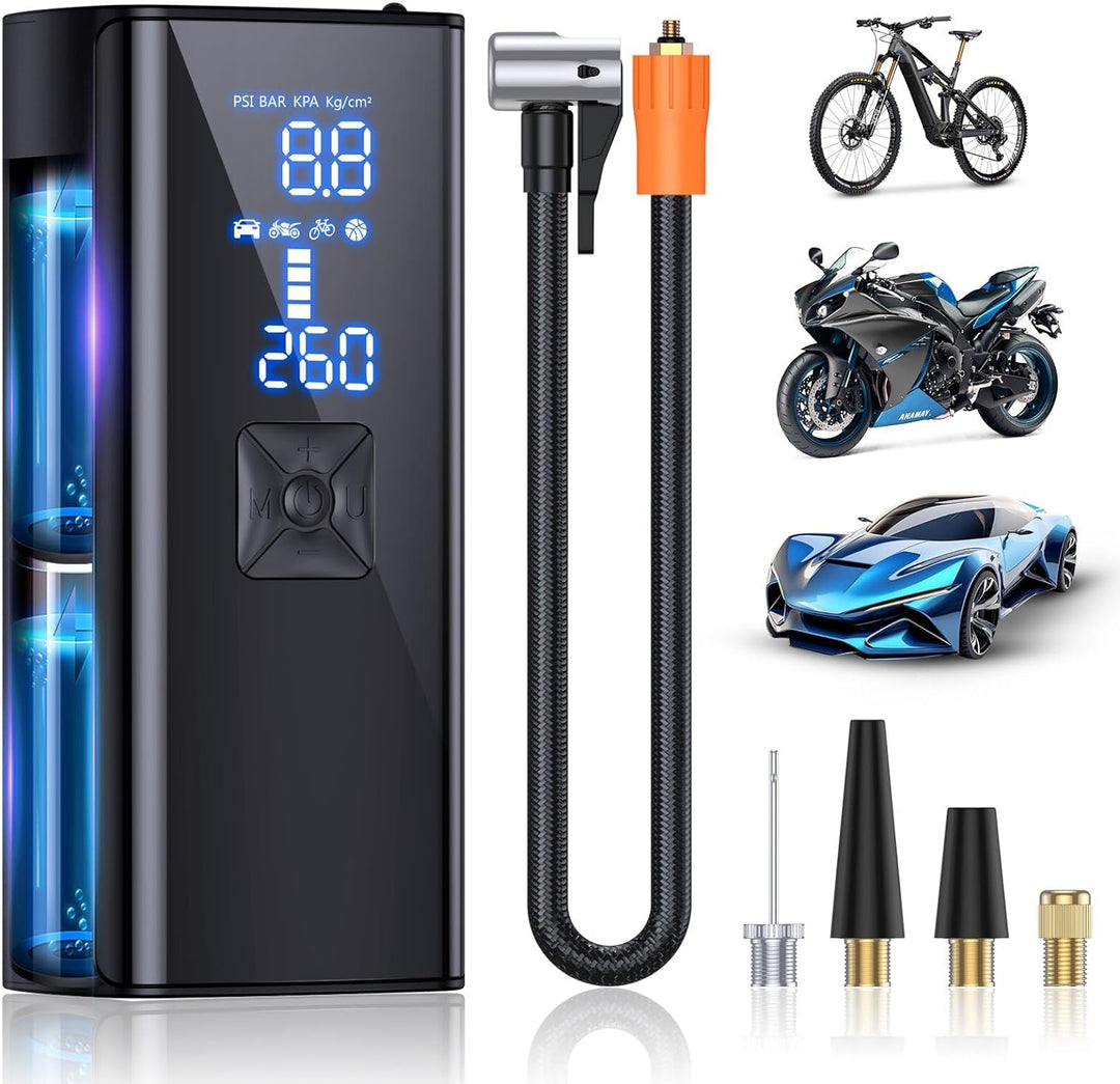 Lisslune | LumenPump Air Compressor – Cordless Tyre Pump for Quick & Efficient Car Tyre Inflation Anywhere