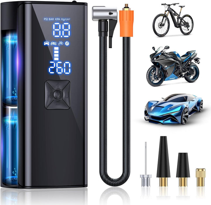 Lisslune | LumenPump Air Compressor – Cordless Tyre Pump for Quick & Efficient Car Tyre Inflation Anywhere
