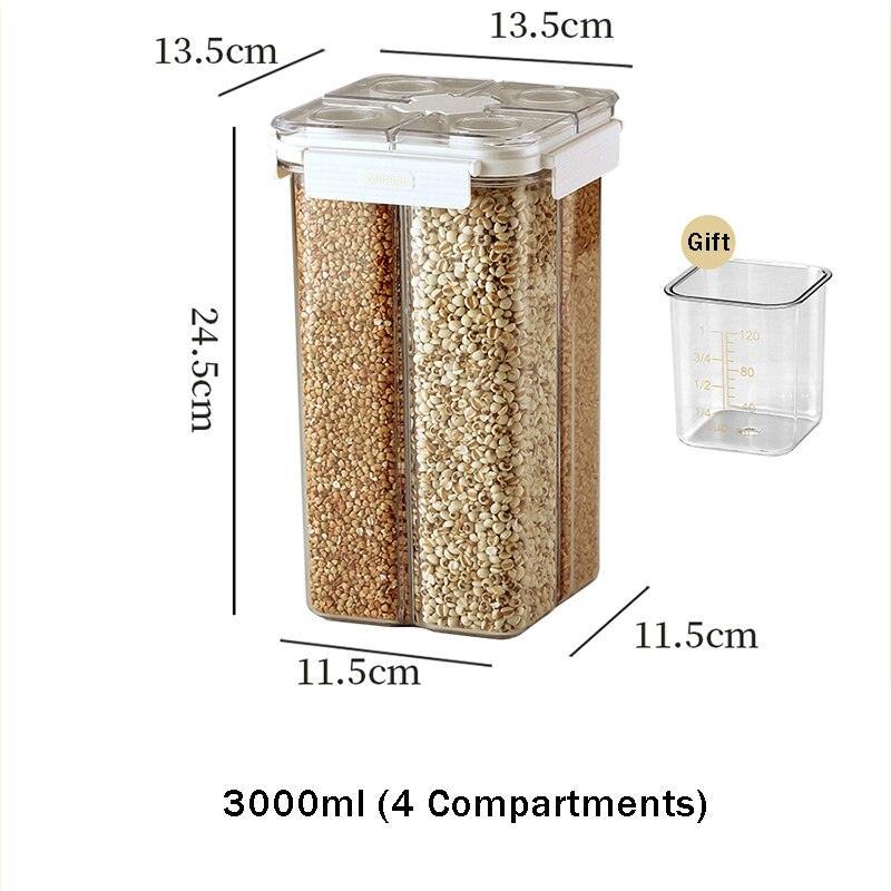 Lisslune | Adjustable transparent food container with airtight closure