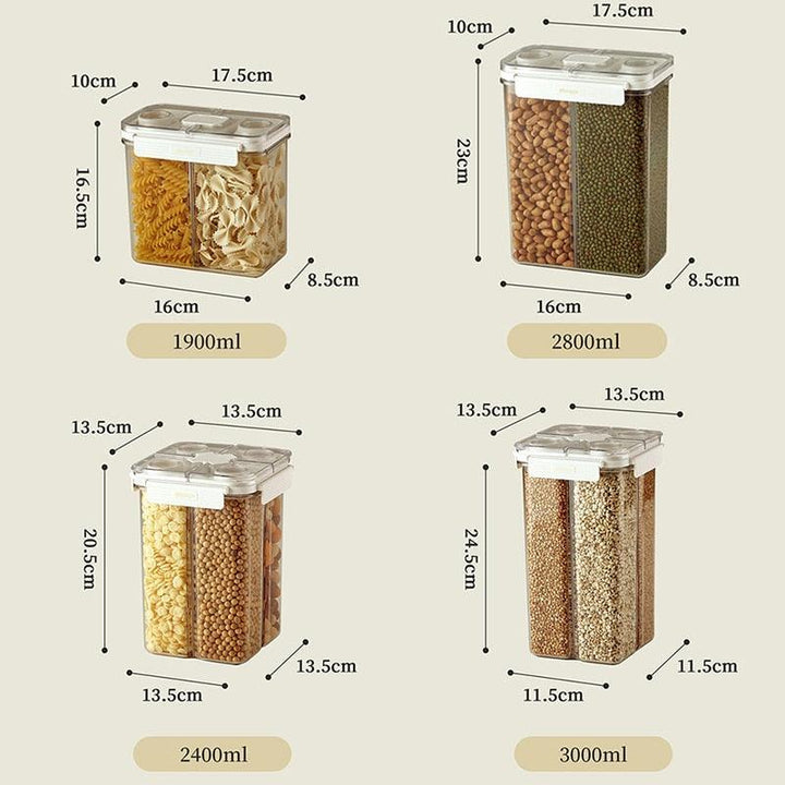 Lisslune | Adjustable transparent food container with airtight closure