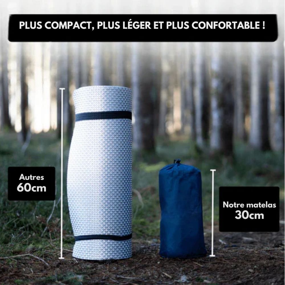 Lisslune | AirTrek Mat – Inflatable Camping Mattress with Foot Pump & Built-In Pillow