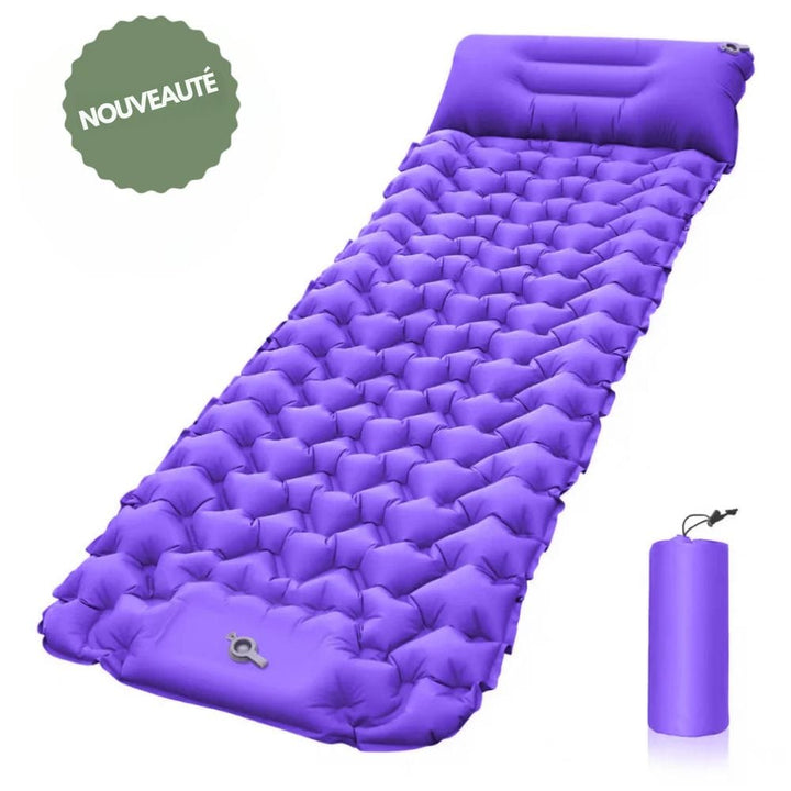 Lisslune | AirTrek Mat – Inflatable Camping Mattress with Foot Pump & Built-In Pillow