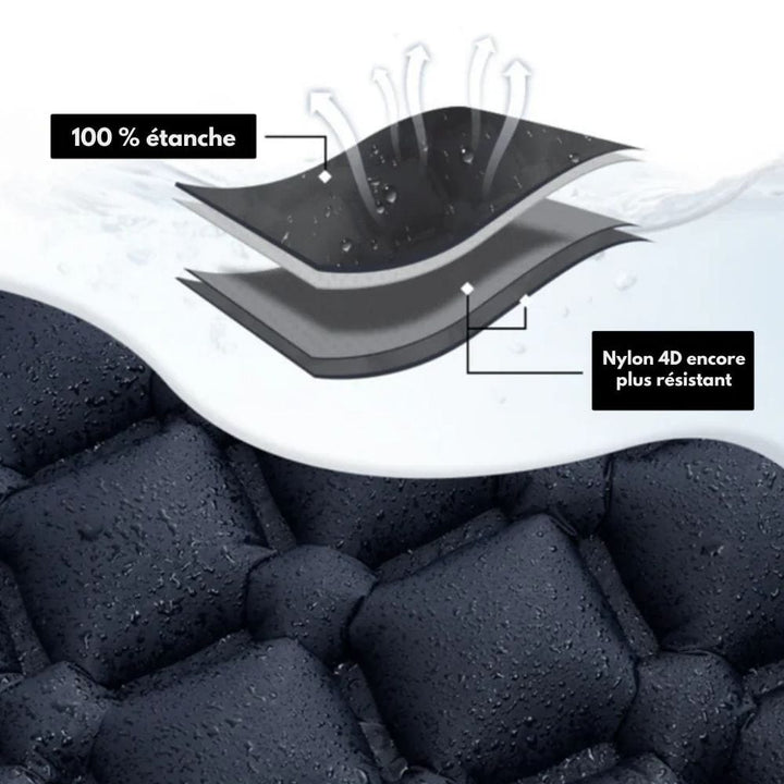 Lisslune | AirTrek Mat – Inflatable Camping Mattress with Foot Pump & Built-In Pillow