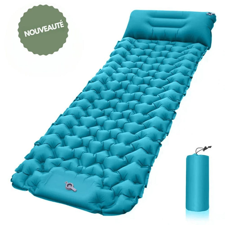 Lisslune | AirTrek Mat – Inflatable Camping Mattress with Foot Pump & Built-In Pillow