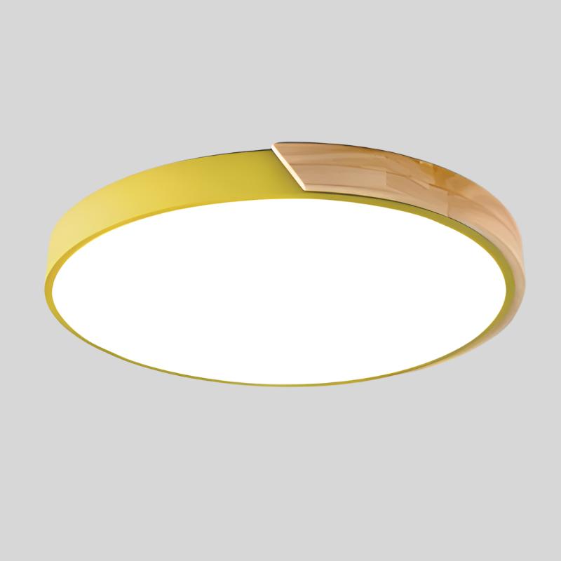 Lisslune | Wood Macaroon Circular Ceiling Light