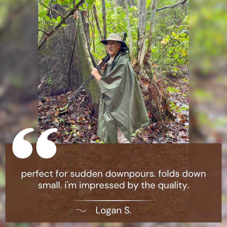 Lisslune | All-Terrain Trek Poncho | Waterproof, Packable & Lightweight for Outdoor Adventures and Emergency Preparedness