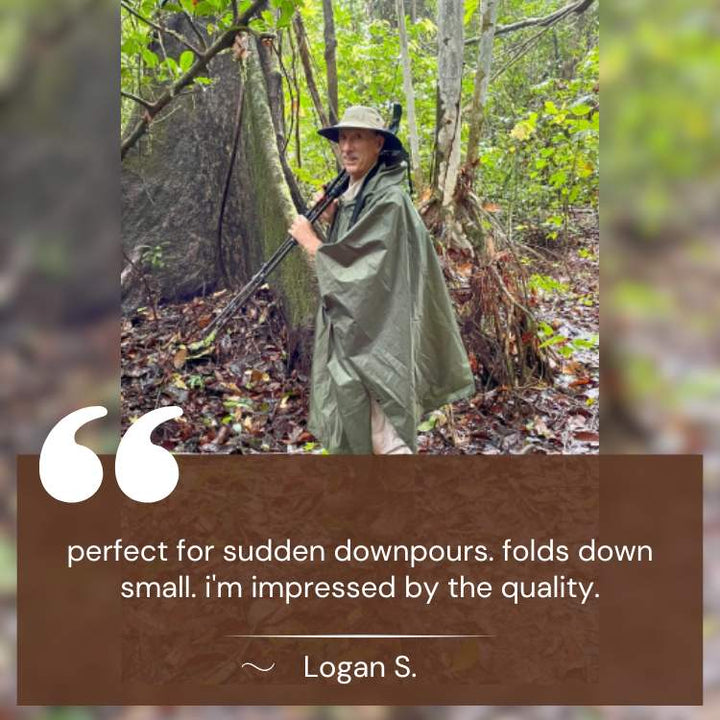 Lisslune | All-Terrain Trek Poncho | Waterproof, Packable & Lightweight for Outdoor Adventures and Emergency Preparedness