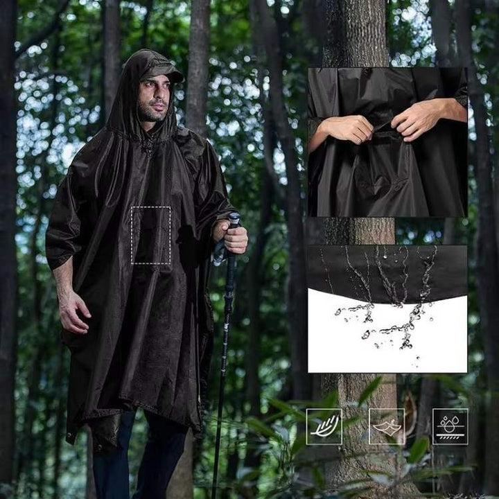 Lisslune | All-Terrain Trek Poncho | Waterproof, Packable & Lightweight for Outdoor Adventures and Emergency Preparedness