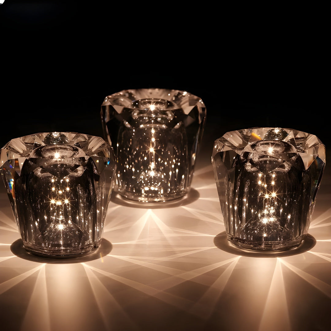 Lisslune | Luxe Rechargeable Diamond Crystal Table Lamp - Lumière Diamond