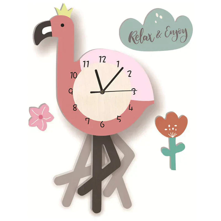 Lisslune | Wall Clock - ZooTime - Cute Animal Design - Perfect for Children's Room