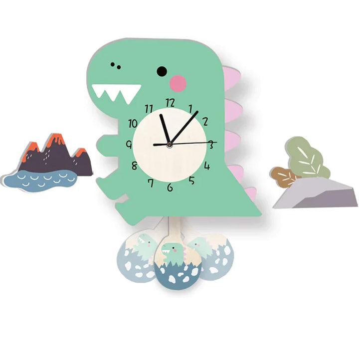 Lisslune | Wall Clock - ZooTime - Cute Animal Design - Perfect for Children's Room