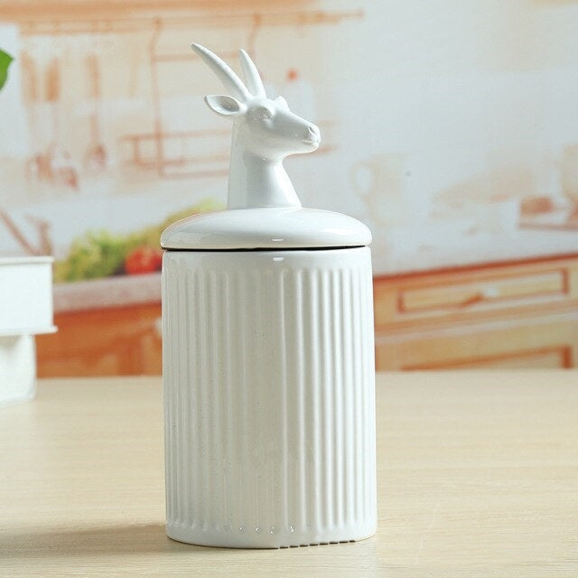 Lisslune | Creative Ceramic Animal Kitchen Storage Container