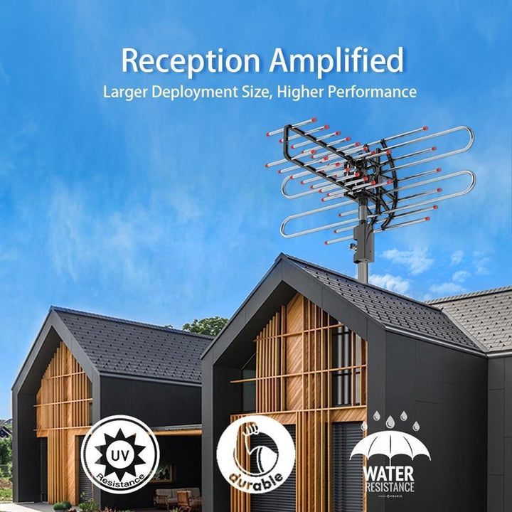 Lisslune | Long Range Outdoor TV Antenna with HD Signal Booster