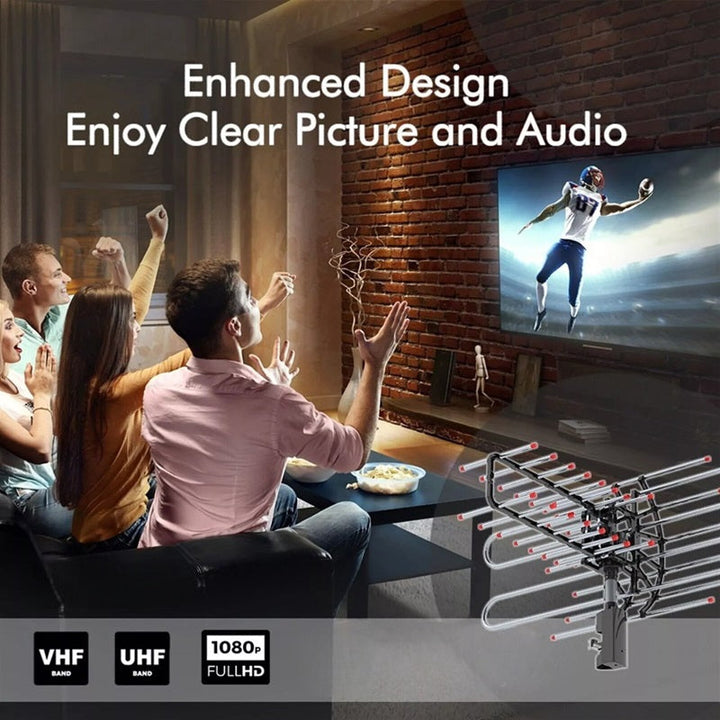 Lisslune | Long Range Outdoor TV Antenna with HD Signal Booster