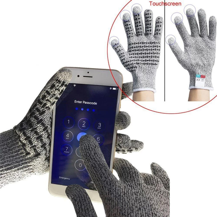 Lisslune | Anti-Cut Gloves 5 Degree Safety Cut Resistant Puncture Resistant Stainless Steel