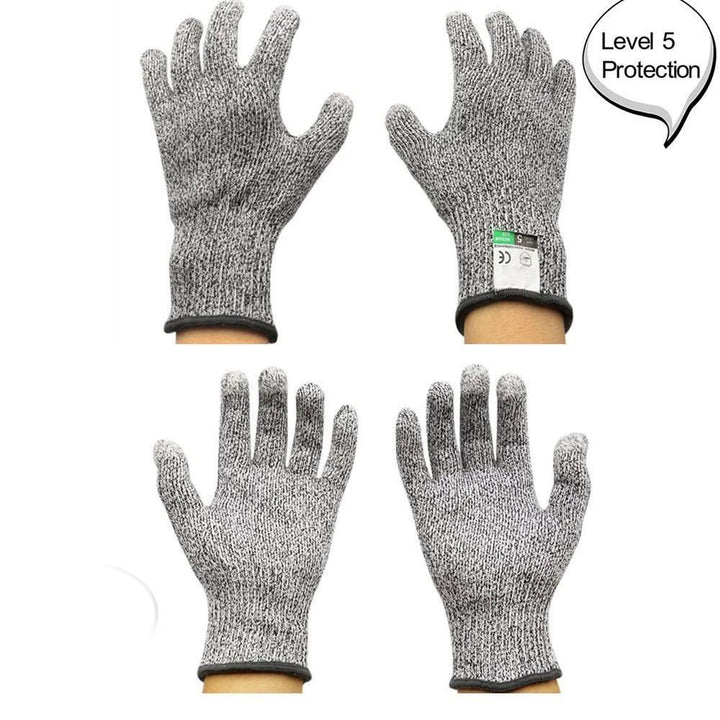Lisslune | Anti-Cut Gloves 5 Degree Safety Cut Resistant Puncture Resistant Stainless Steel