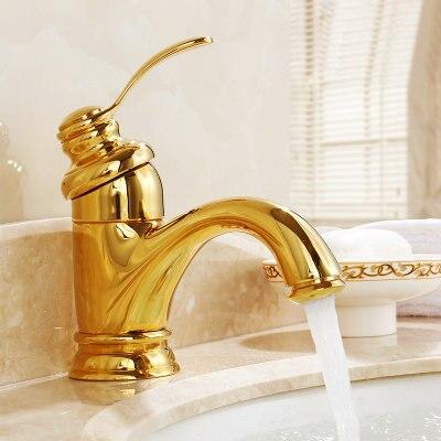 Lisslune | Antique Brass Tap Bathroom Fixtures Faucet Sink Mixer Tap