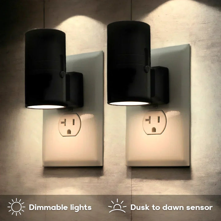 Lisslune | Dimmable Plug-In Night Light with Motion Sensor - LED Light for Bedrooms, Hallways, and Stairs