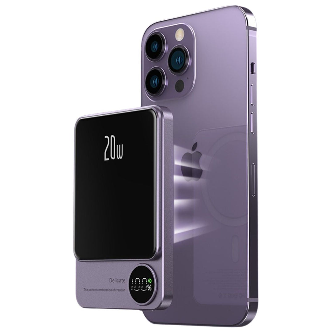 Lisslune | Sleek  Magnetic Fast Charging Power Bank – Wireless, High-Capacity Backup Battery for All Devices