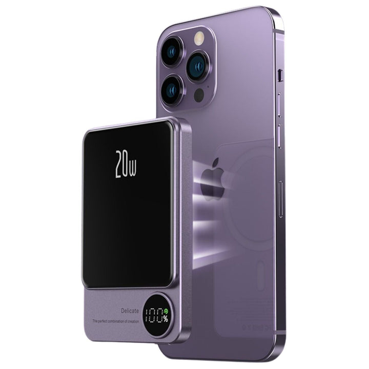 Lisslune | Sleek  Magnetic Fast Charging Power Bank – Wireless, High-Capacity Backup Battery for All Devices