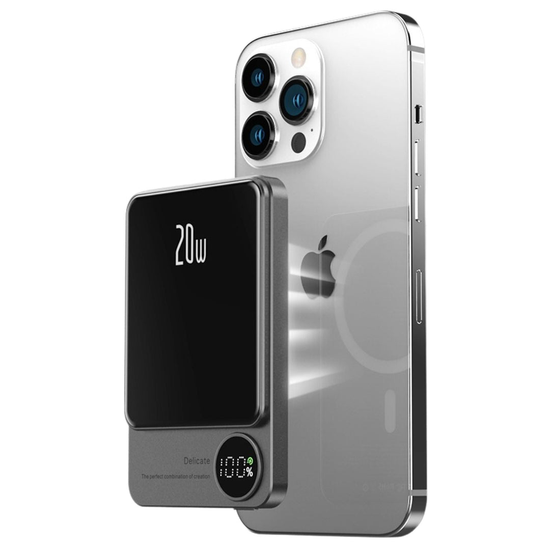 Lisslune | Sleek  Magnetic Fast Charging Power Bank – Wireless, High-Capacity Backup Battery for All Devices