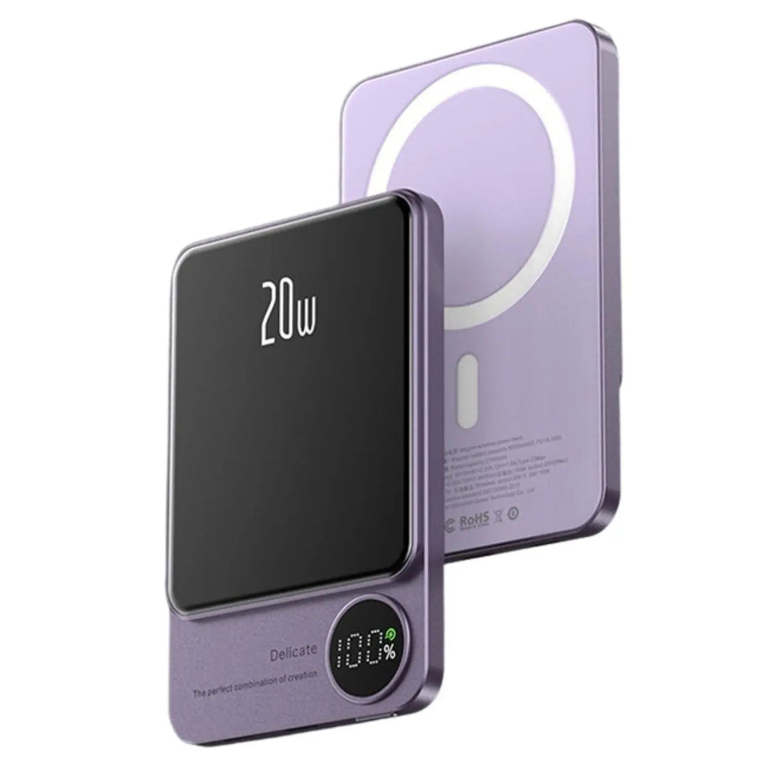 Lisslune | Sleek  Magnetic Fast Charging Power Bank – Wireless, High-Capacity Backup Battery for All Devices