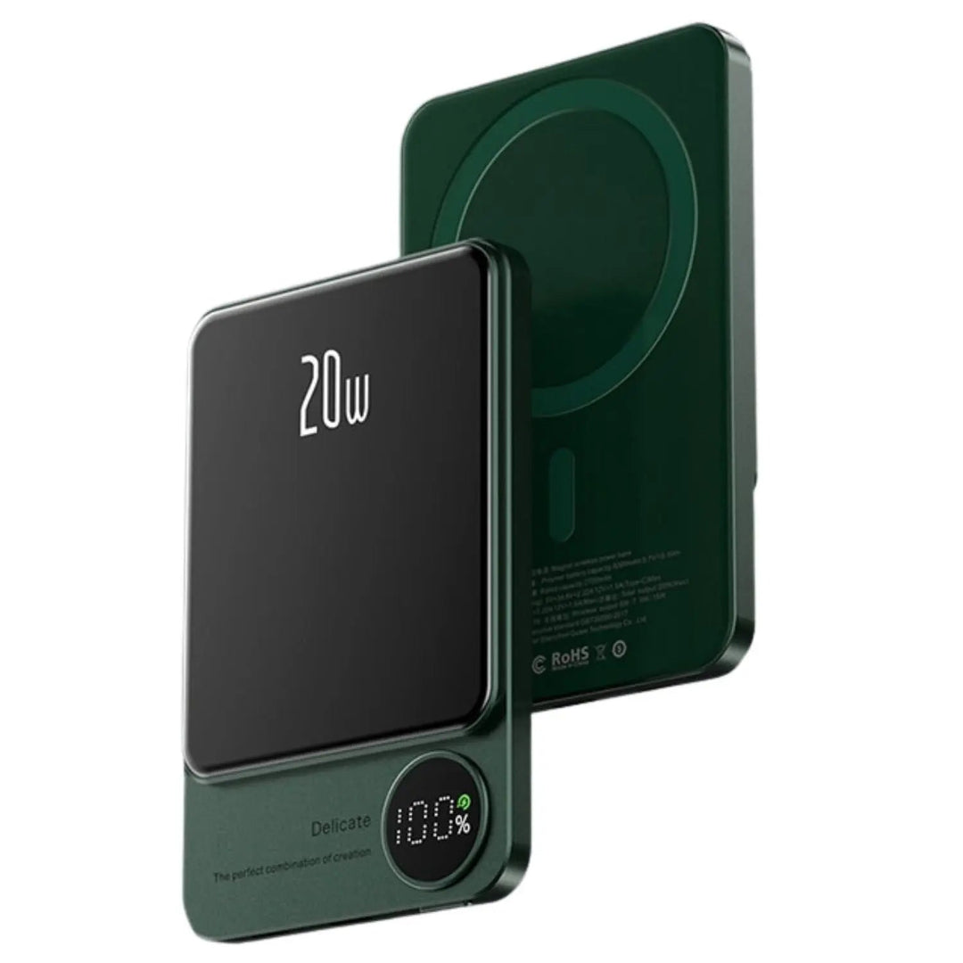 Lisslune | Sleek  Magnetic Fast Charging Power Bank – Wireless, High-Capacity Backup Battery for All Devices