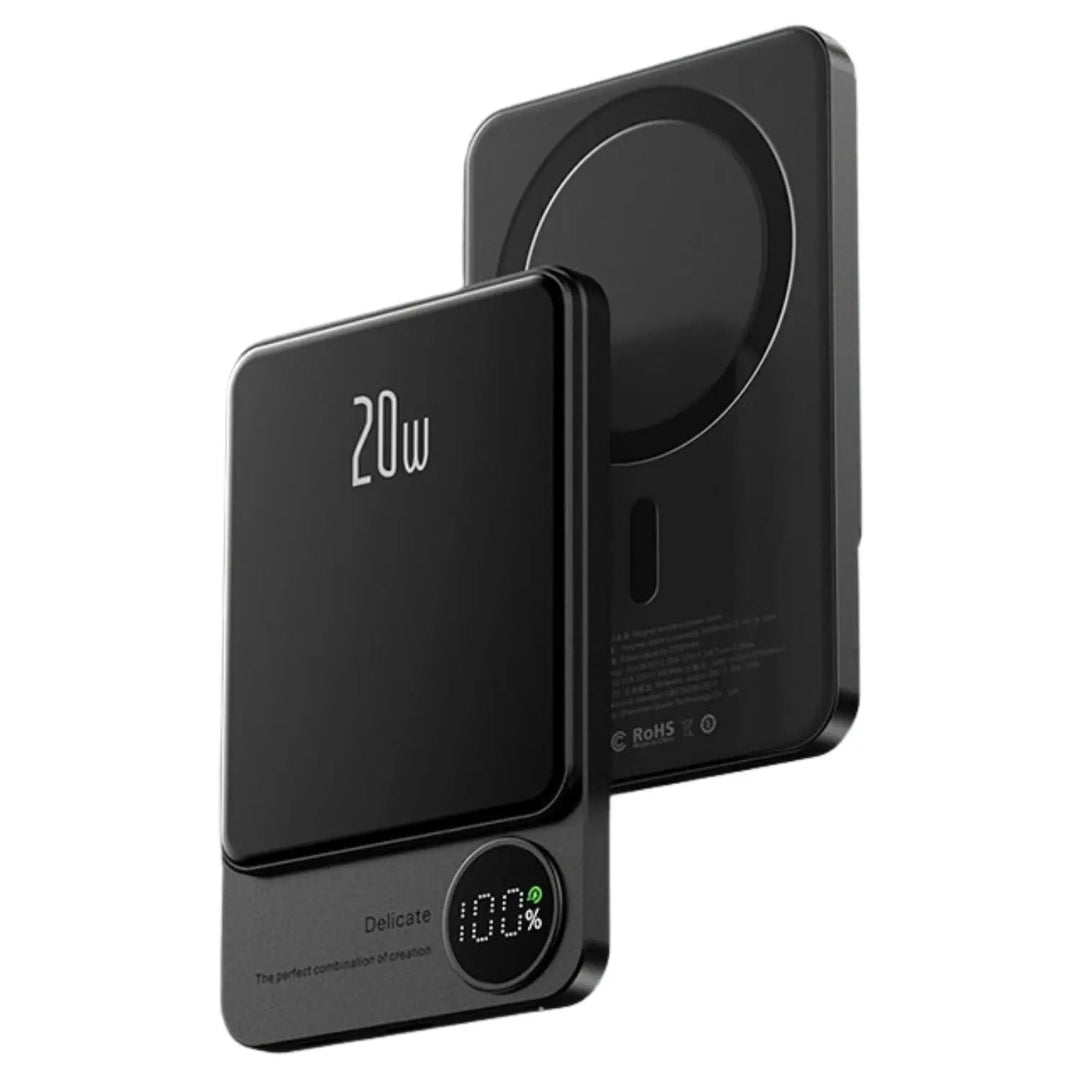 Lisslune | Sleek  Magnetic Fast Charging Power Bank – Wireless, High-Capacity Backup Battery for All Devices