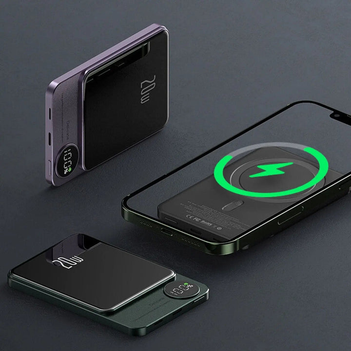 Lisslune | Sleek  Magnetic Fast Charging Power Bank – Wireless, High-Capacity Backup Battery for All Devices