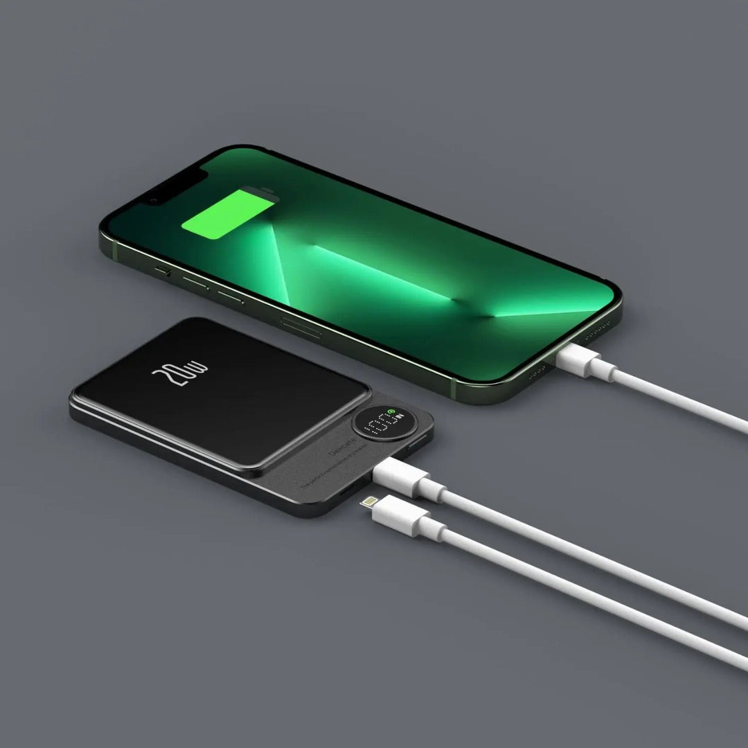 Lisslune | Sleek  Magnetic Fast Charging Power Bank – Wireless, High-Capacity Backup Battery for All Devices