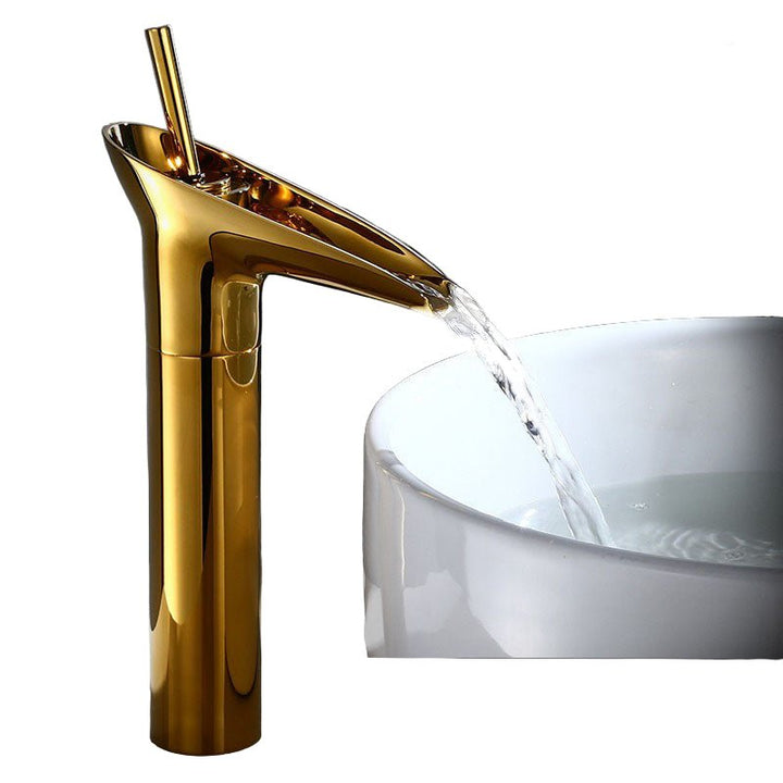 Lisslune | AquaFalls – Antique Waterfall Basin Faucet in Brass with Bronze Finish