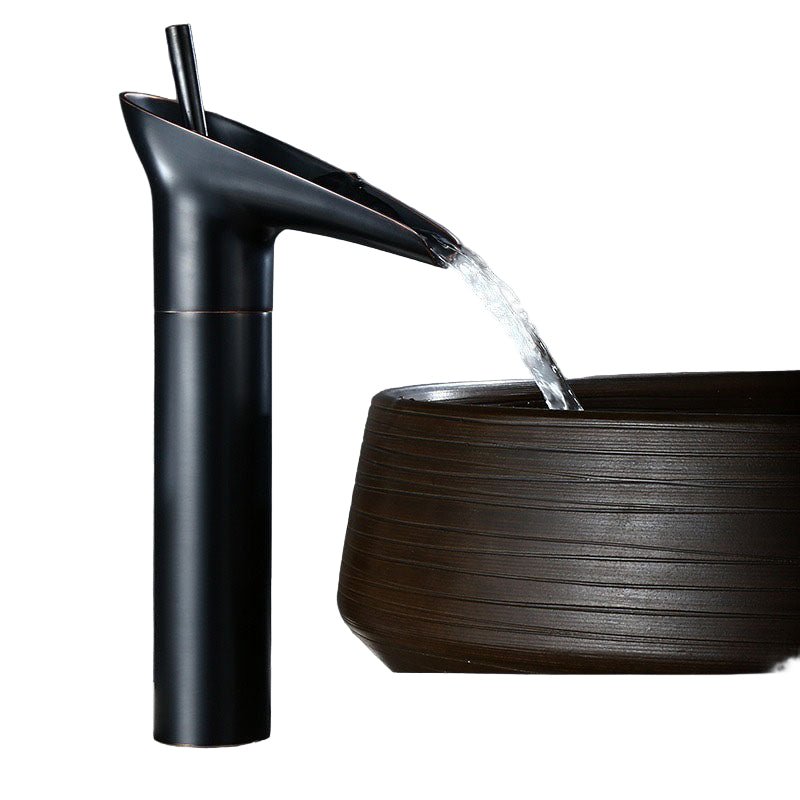 Lisslune | AquaFalls – Antique Waterfall Basin Faucet in Brass with Bronze Finish