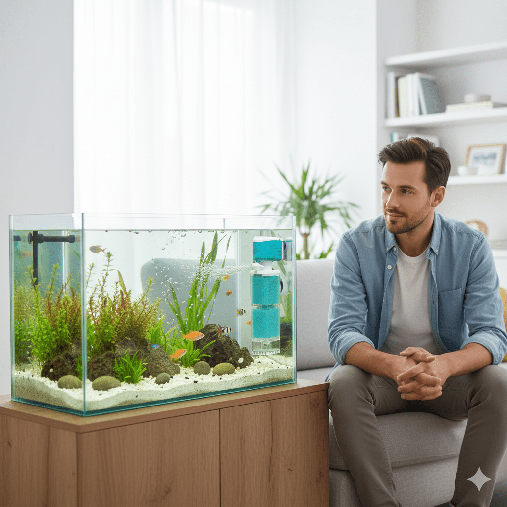 Lisslune | AQUAFLOW 5-IN-1 – Crystal-Clear Water & Automatic Cleaning for Aquariums