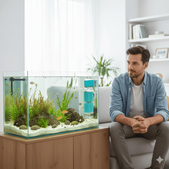 Lisslune | AQUAFLOW 5-IN-1 – Crystal-Clear Water & Automatic Cleaning for Aquariums