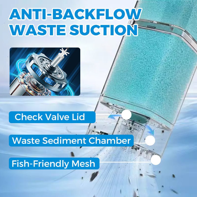 Lisslune | AQUAFLOW 5-IN-1 – Crystal-Clear Water & Automatic Cleaning for Aquariums