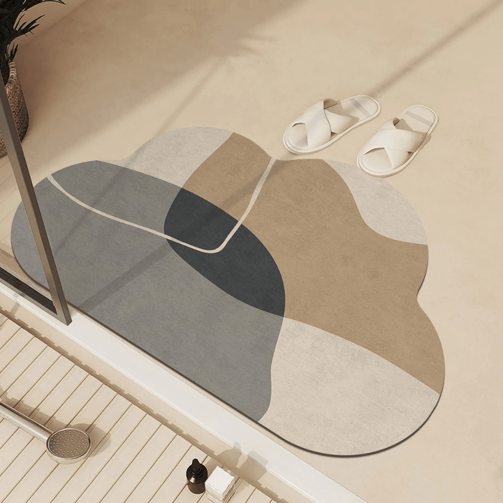 Lisslune | AquaLuxe Quick-Dry Absorbent Floor Mat | Elegant non-slip bathroom and kitchen mat for dry, safe floors