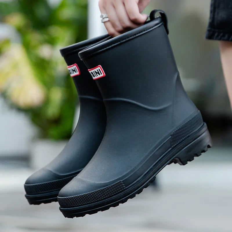 Lisslune | AquaStride 2.0 | Stylish Mid-Calf Waterproof Rain Boots for Women