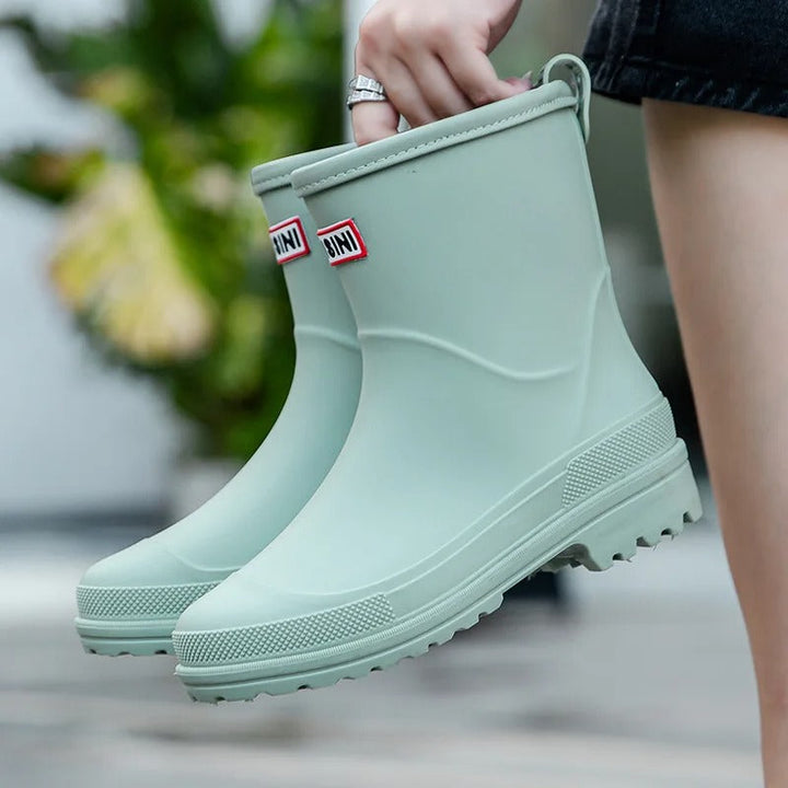 Lisslune | AquaStride 2.0 | Stylish Mid-Calf Waterproof Rain Boots for Women