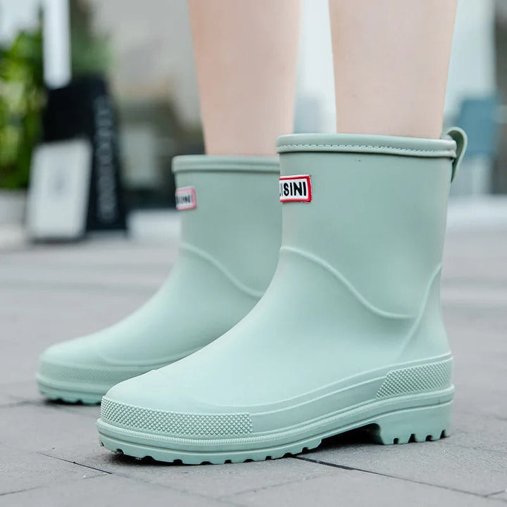 Lisslune | AquaStride 2.0 | Stylish Mid-Calf Waterproof Rain Boots for Women