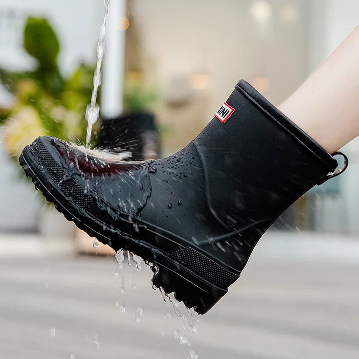 Lisslune | AquaStride 2.0 | Stylish Mid-Calf Waterproof Rain Boots for Women