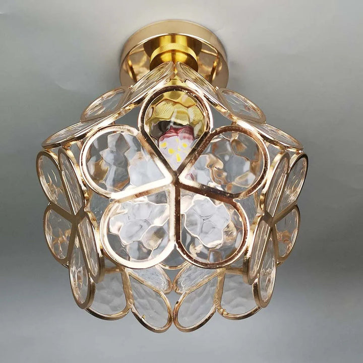 Lisslune | Artistic Glass Ceiling Light with Floral Design - FlowerHall