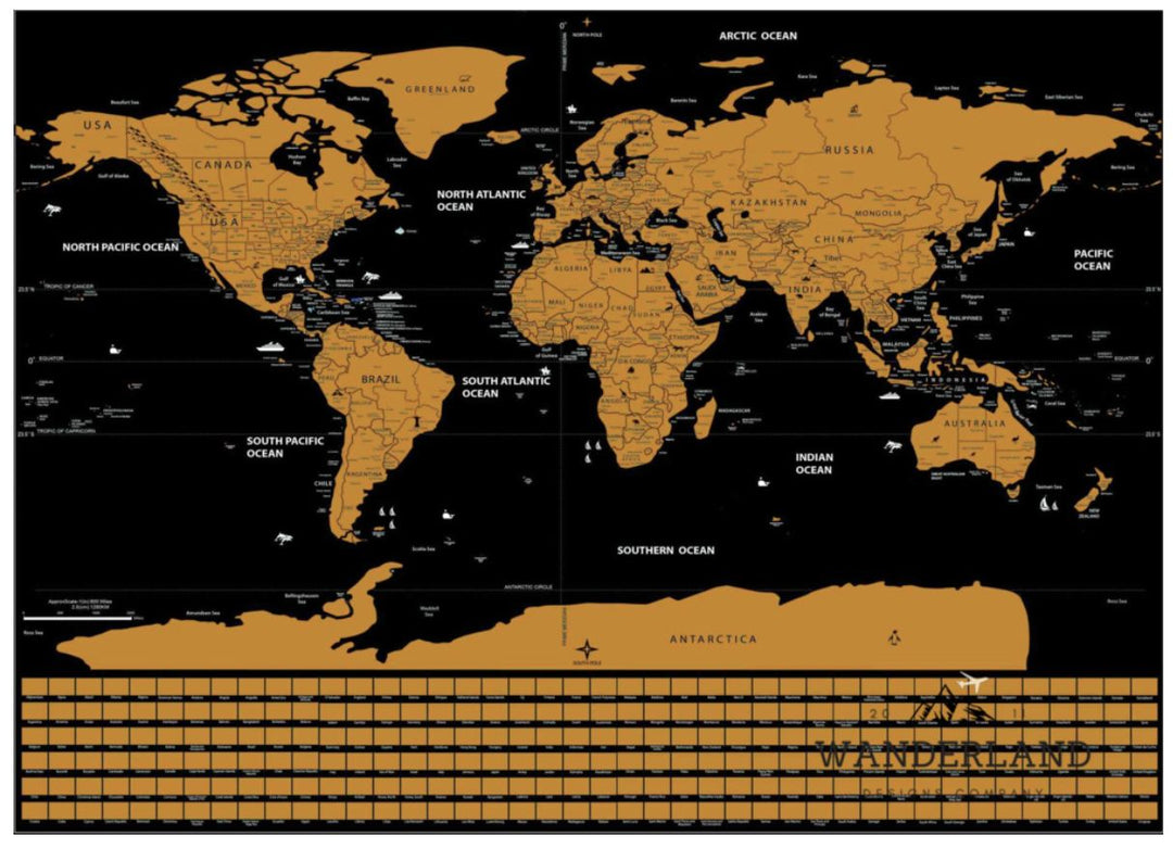 Lisslune | Scratch off World Map Poster