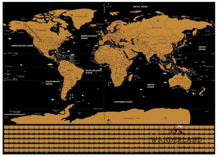 Lisslune | Scratch off World Map Poster