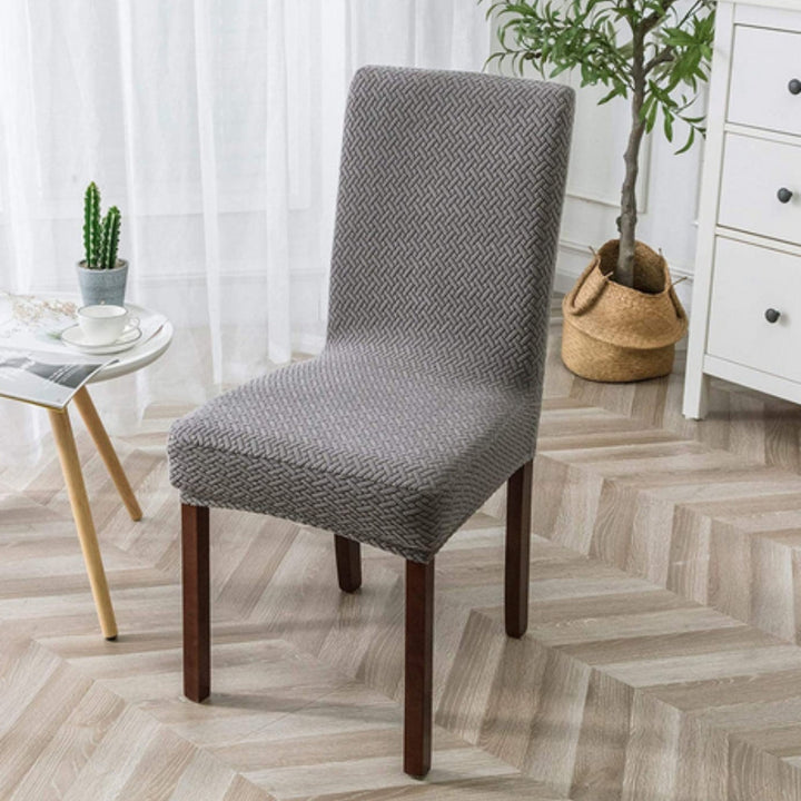Lisslune | Sylva Jacquard Velvet Stretch Dining Chair Cover
