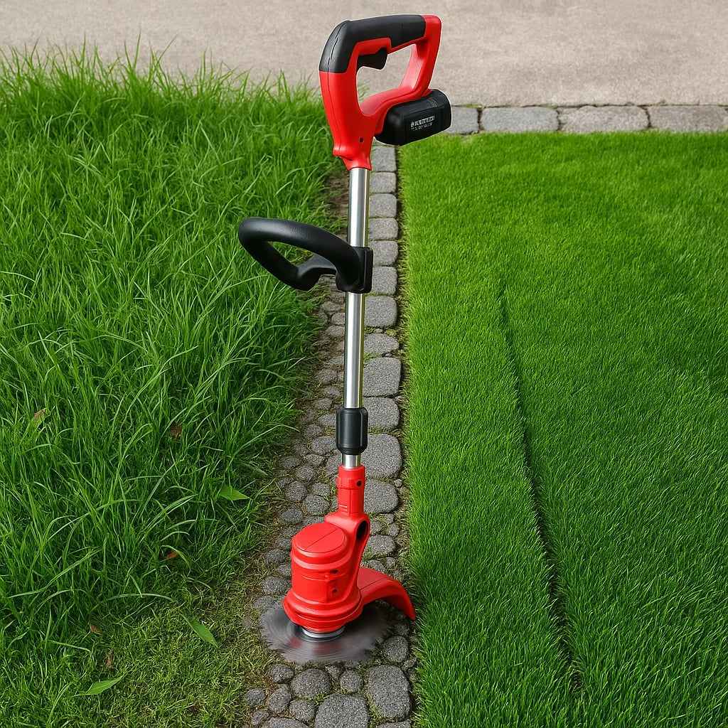 Lisslune | Cordless Grass Trimmer with Adjustable Cutting Width for Lawn Care & Garden Maintenance